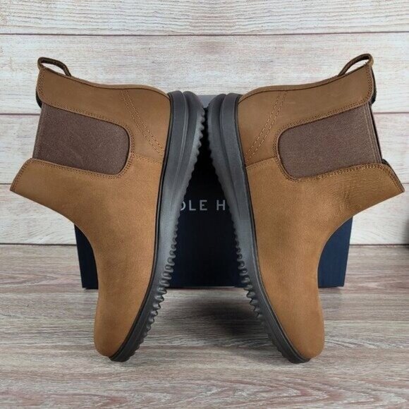 NEW Cole Haan Grand Boots Men's Size 12 Nubuck Dress Casual Chelsea Chukka Shoes - Picture 6 of 10